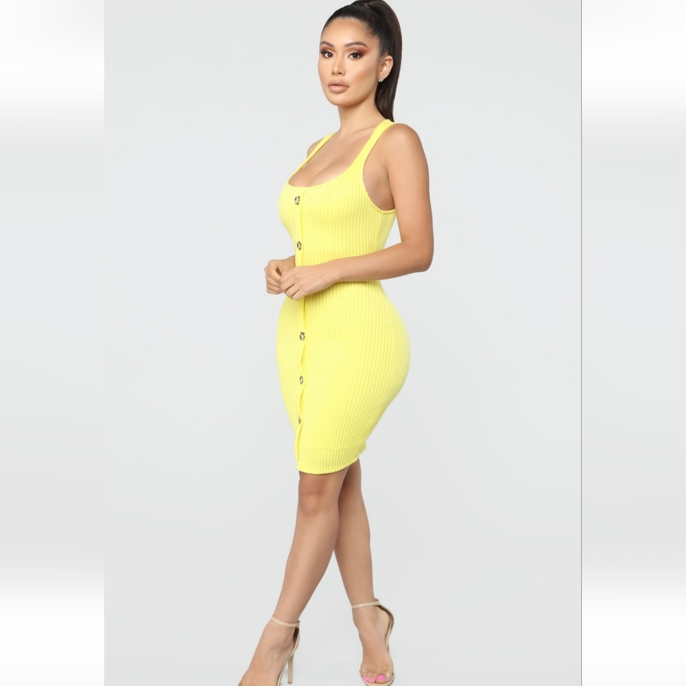 Fashion Nova Yellow Dress